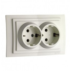 Elektrik yuvası N2, dərin-torpaqlamalı, divar içi, model: Larissa, Mono Electric- Türkiyə