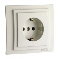 Elektrik yuvası N1, dərin-torpaqlamalı, divar içi, model: Larissa, Mono Electric- Türkiyə